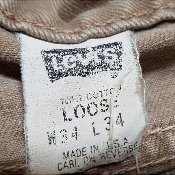 RARE Vtg Levi's 545 Tan High Rise Loose Mom Jeans - Picture 7 of 12
